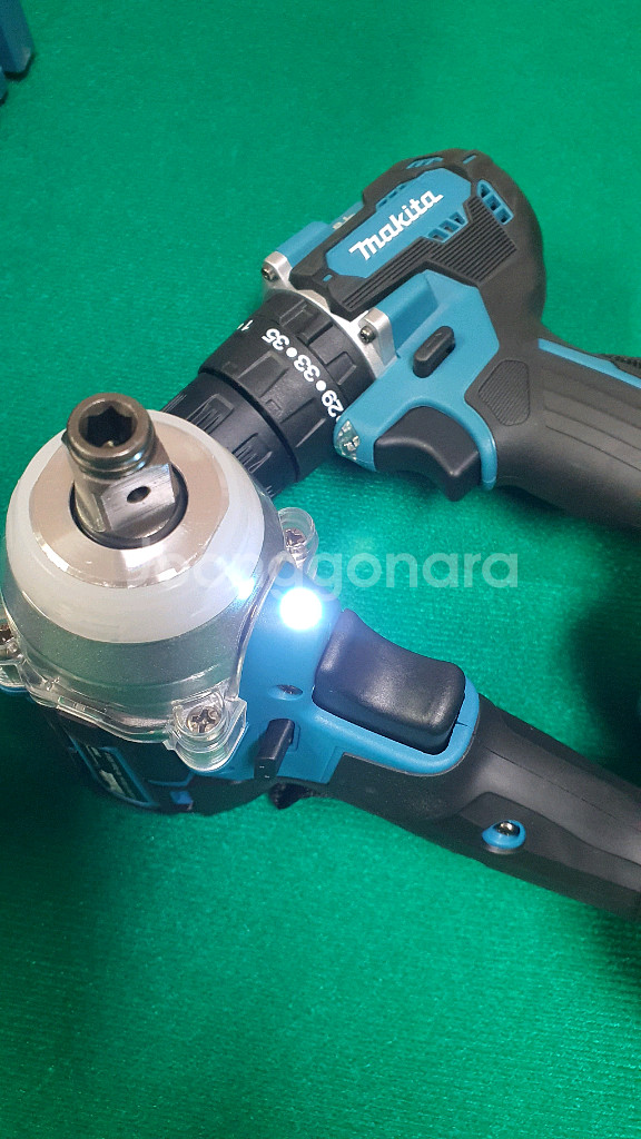 마끼다 18V 브러시리스 충전 드릴+ 임팩 렌치 풀세트 중형 공구함 포함--7