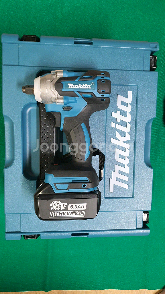 마끼다 18V 브러시리스 충전 드릴+ 임팩 렌치 풀세트 중형 공구함 포함--4