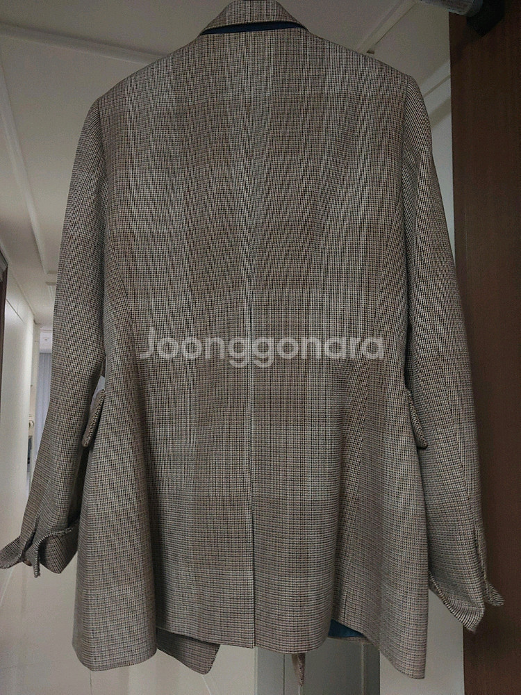 타임 더블브레스트 체크 자켓--5