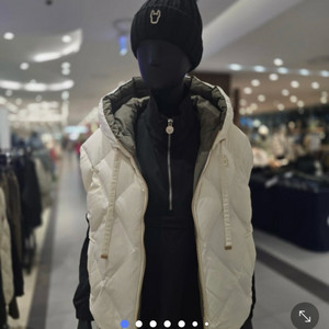 라이프워크 여성 다이아 퀼팅 리버시블 후드 다운 조끼패딩