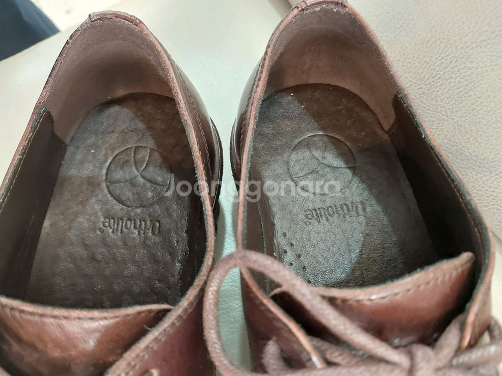 야세 6.5cm 페더 코만도솔 홀스하이드 더비 브라운 구두 250mm--5