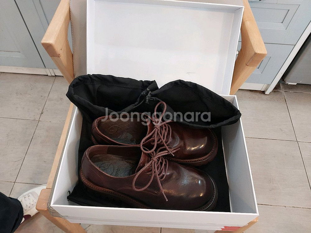 야세 6.5cm 페더 코만도솔 홀스하이드 더비 브라운 구두 250mm--7