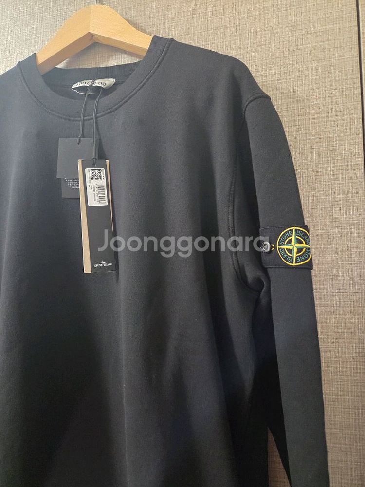 스톤아일랜드 25ss 블랙 맨투맨 xl 새상품--1