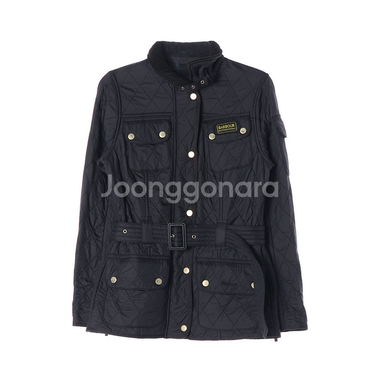 (정품)[XS]바버 블랙 인터내셔널 폴라 퀼팅 패딩 재킷 자켓--0
