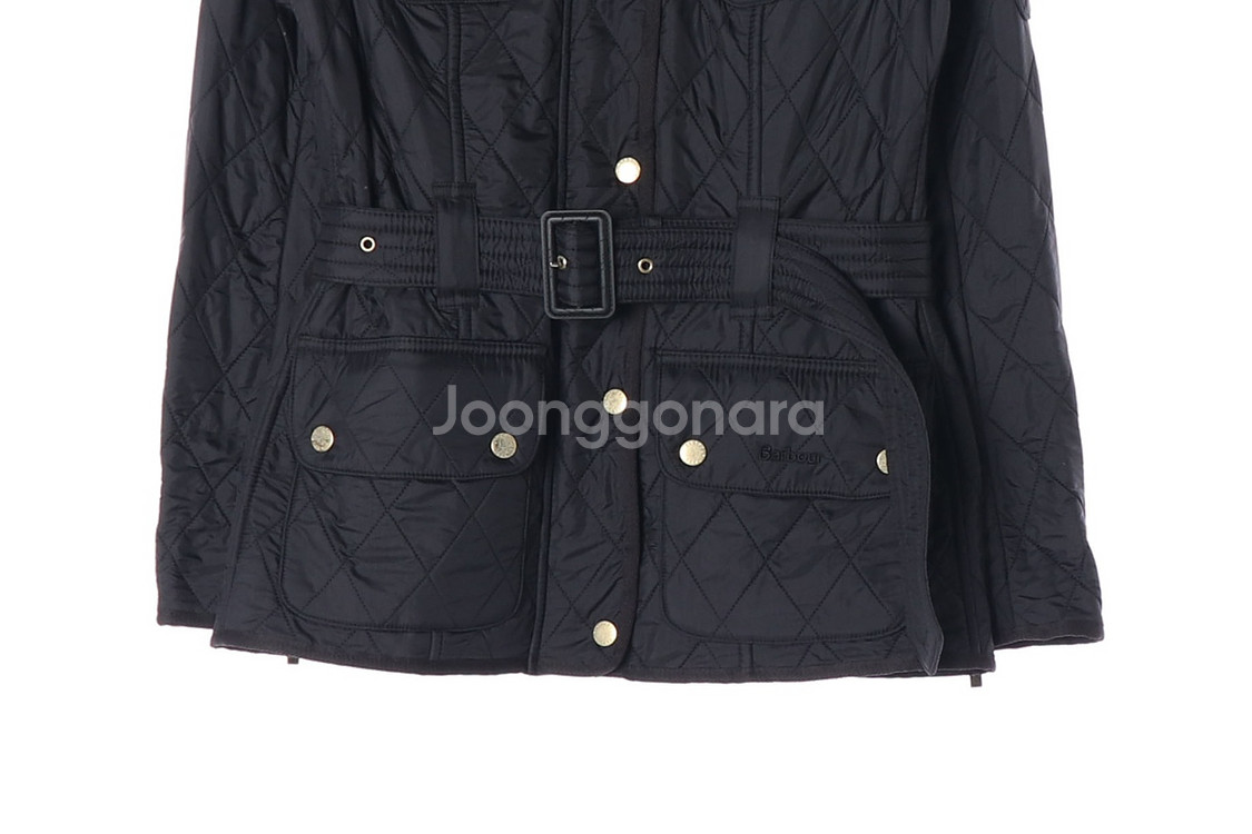 (정품)[XS]바버 블랙 인터내셔널 폴라 퀼팅 패딩 재킷 자켓--2