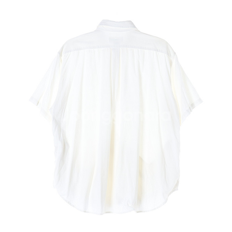 [L]라퍼지스토어 린넨 화이트 오버핏 반팔 셔츠--4