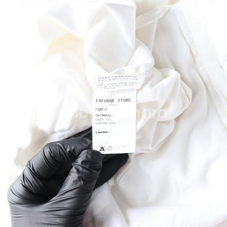 [L]라퍼지스토어 린넨 화이트 오버핏 반팔 셔츠--6