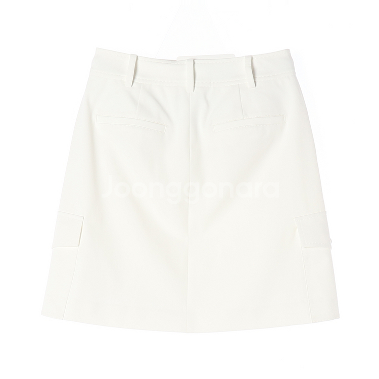 (새상품)[S]잇미샤 24FW 아이보리 카고 스커트 치마--3