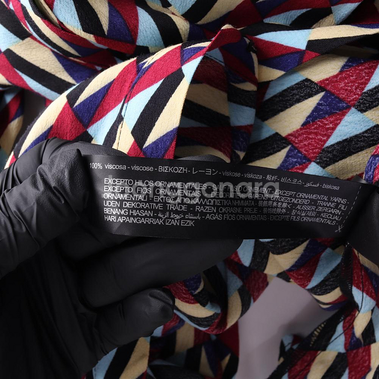 [S]자라 버건디 블루 패턴 긴팔 롱 셔츠 원피스--6