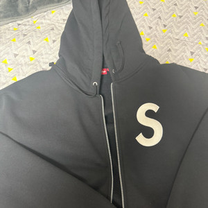 슈프림 S로고 후드집업 L사이즈