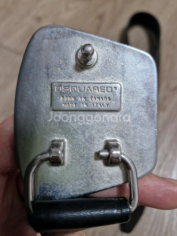 디스퀘어드2 블랙 가죽 벨트--1