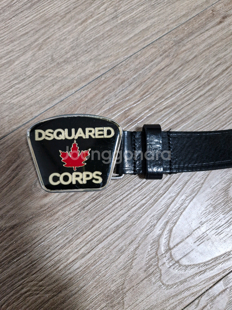 디스퀘어드2 블랙 가죽 벨트--2