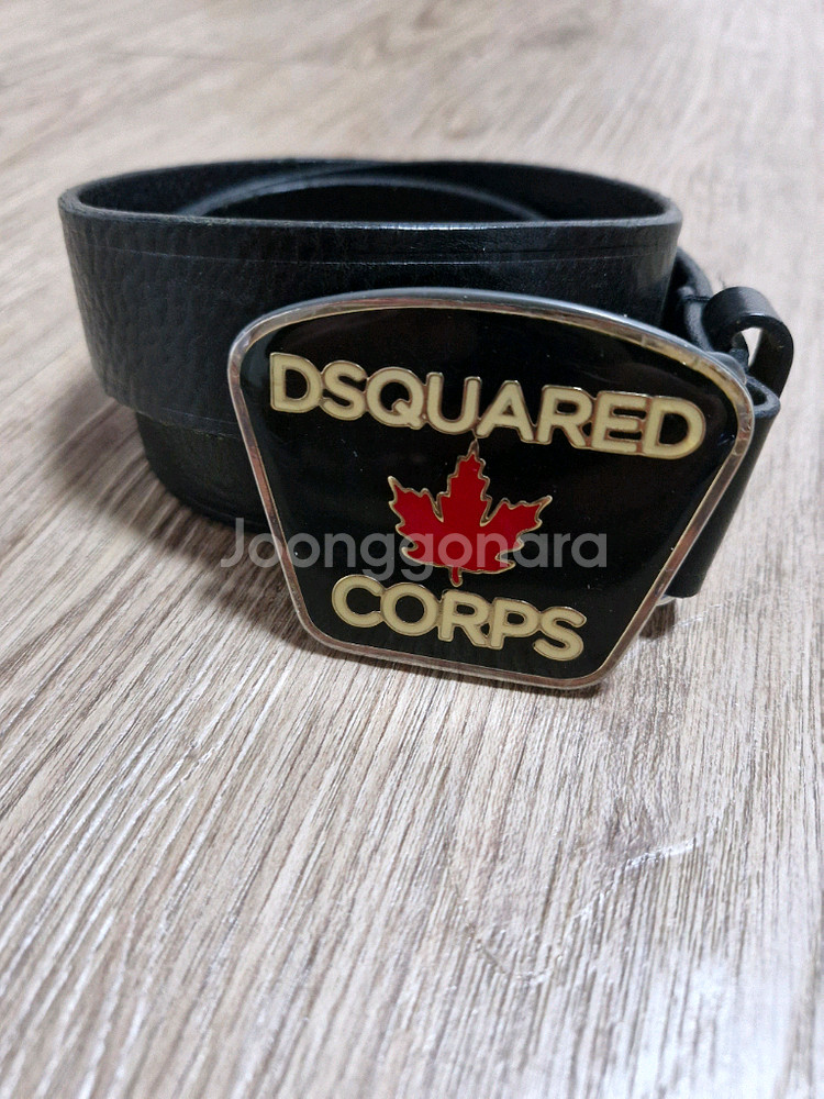 디스퀘어드2 블랙 가죽 벨트--0