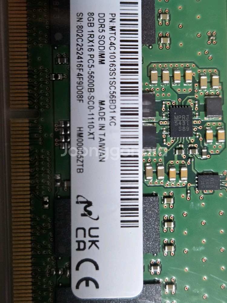 DDR5 8GB 메모리 2개 세트--0
