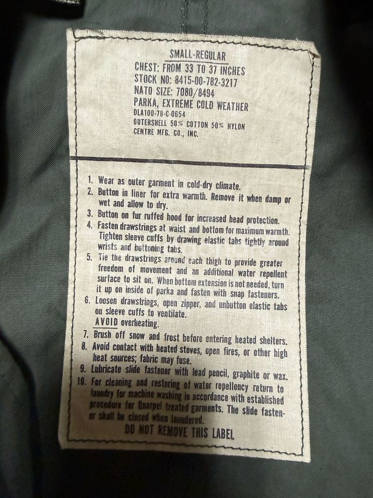 데드스탁급 m65 피쉬테일 개파카 오리지널S--3