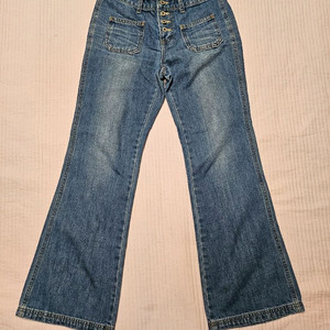 여성 워싱 데님 팬츠