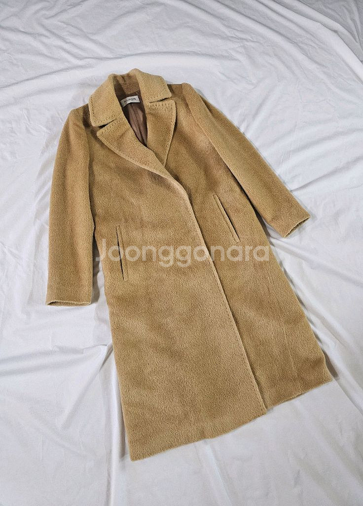 정가 119만) [s]모조에스핀 알파카 모 베이직 심플 벨트 코트--3