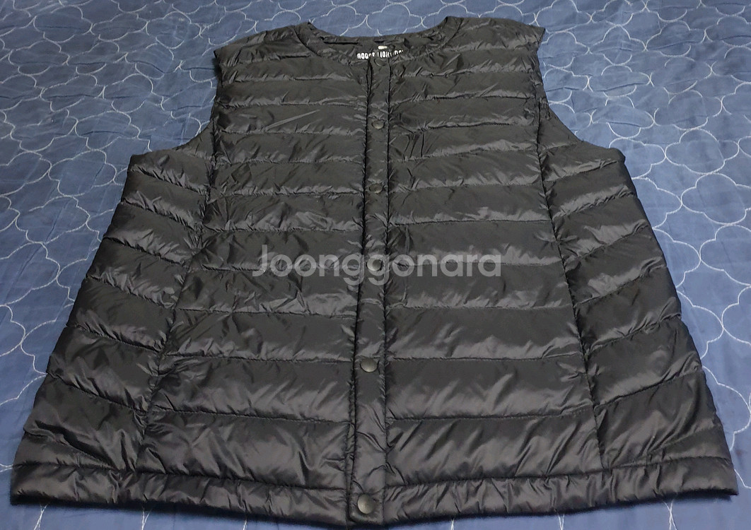 구스다운 경량 조끼패딩 블랙 (100) 2개--0