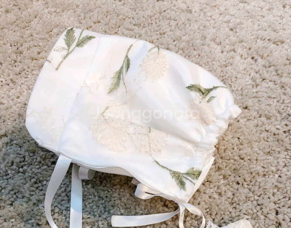 풍성한 민들레 백일드레스 보넷 세트+조바위--1