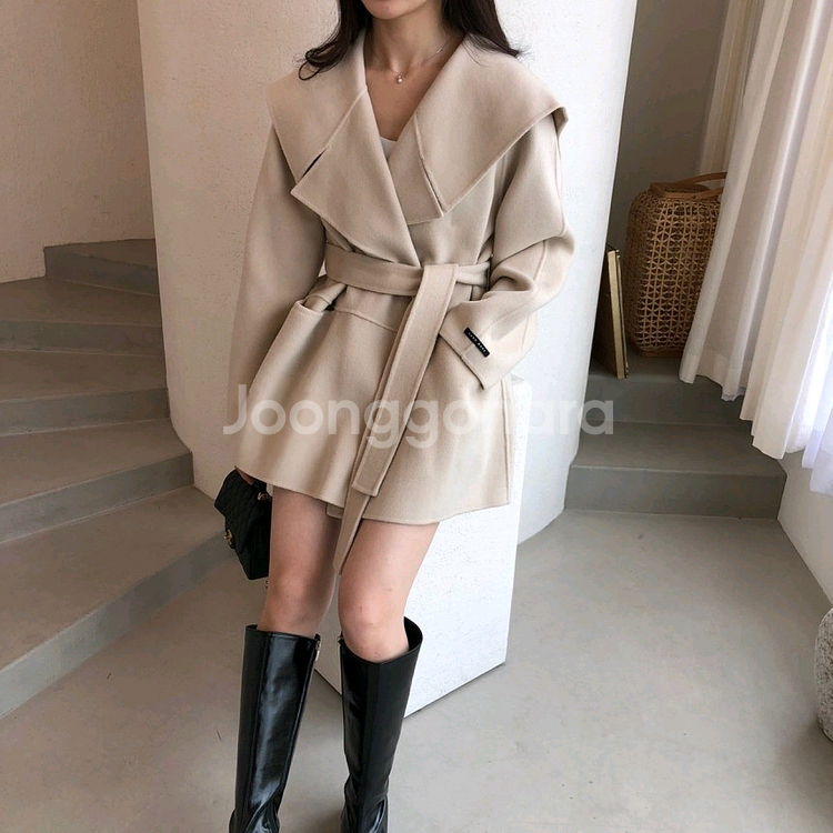 핸드메이드 울코트 숏코트 울자켓--3