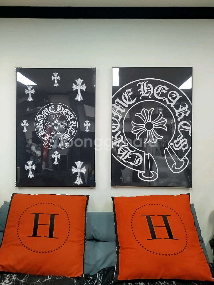 크롬하츠 로고 대형 그림 액자 팝아트 인테리어소품 인테리어액자 명품그림 명품액자--5