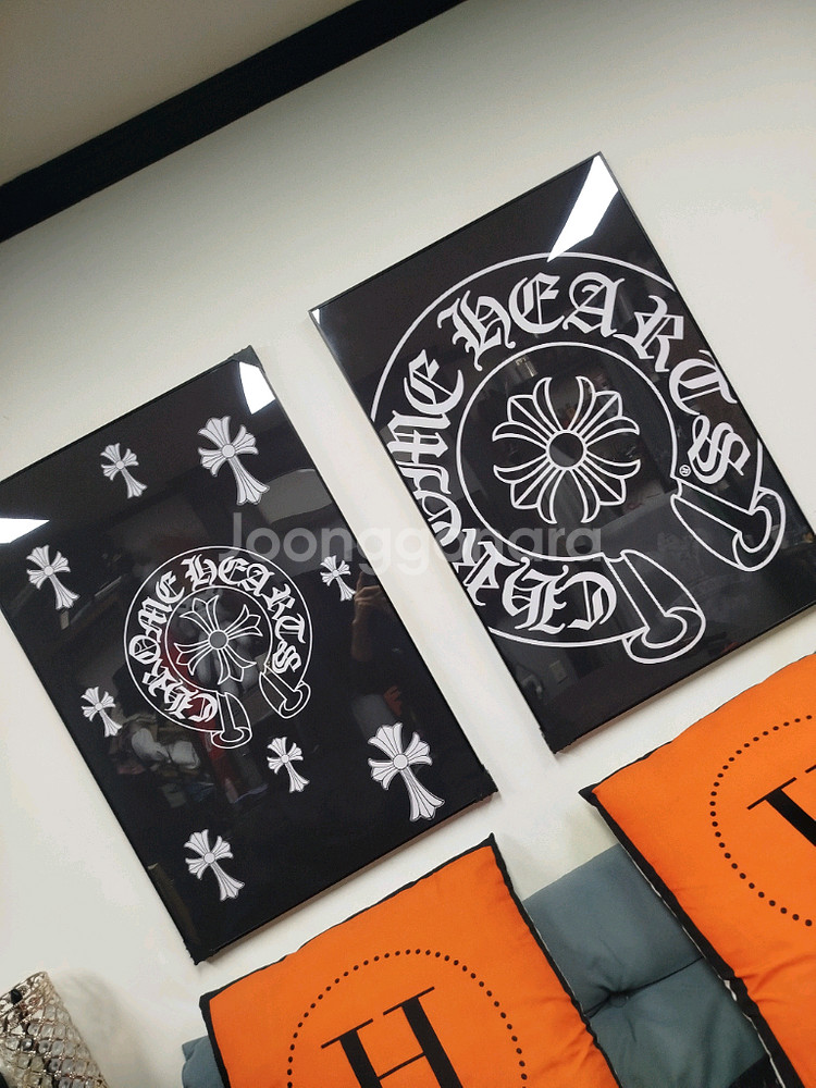 크롬하츠 로고 대형 그림 액자 팝아트 인테리어소품 인테리어액자 명품그림 명품액자--3