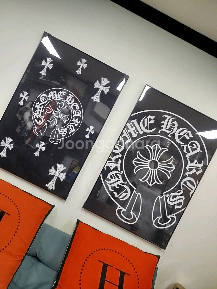 크롬하츠 로고 대형 그림 액자 팝아트 인테리어소품 인테리어액자 명품그림 명품액자--4