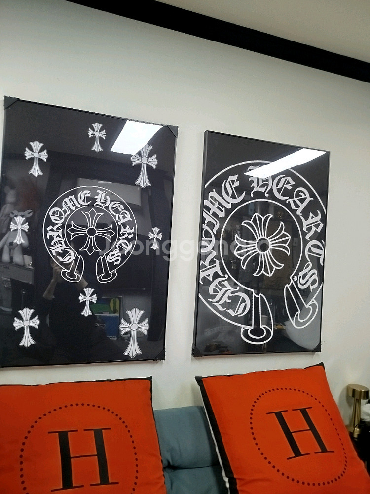 크롬하츠 로고 대형 그림 액자 팝아트 인테리어소품 인테리어액자 명품그림 명품액자--6