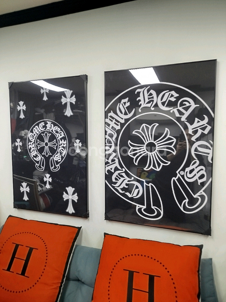 크롬하츠 로고 대형 그림 액자 팝아트 인테리어소품 인테리어액자 명품그림 명품액자--4