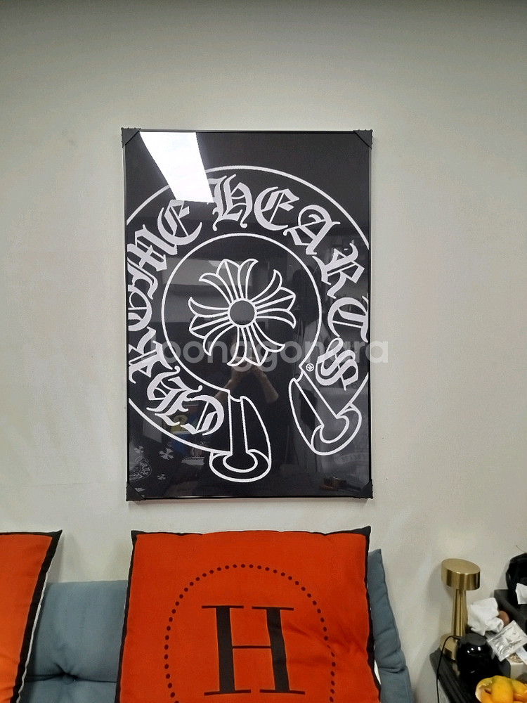 크롬하츠 로고 대형 그림 액자 팝아트 인테리어소품 인테리어액자 명품그림 명품액자--8