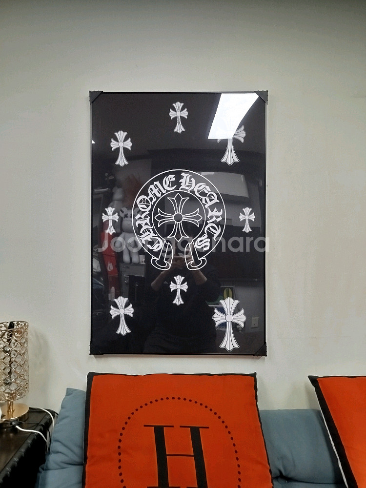 크롬하츠 로고 대형 그림 액자 팝아트 인테리어소품 인테리어액자 명품그림 명품액자--9