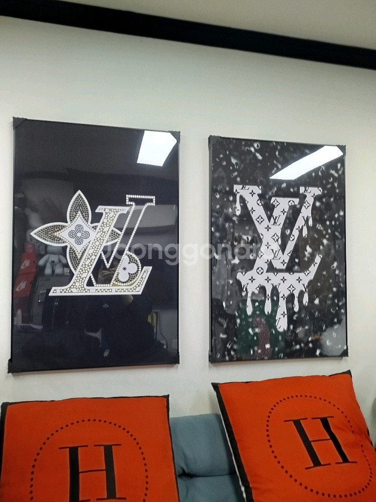 루이비통 로고 대형 그림 액자 팝아트 인테리어소품 인테리어액자 명품그림 명품액자--7