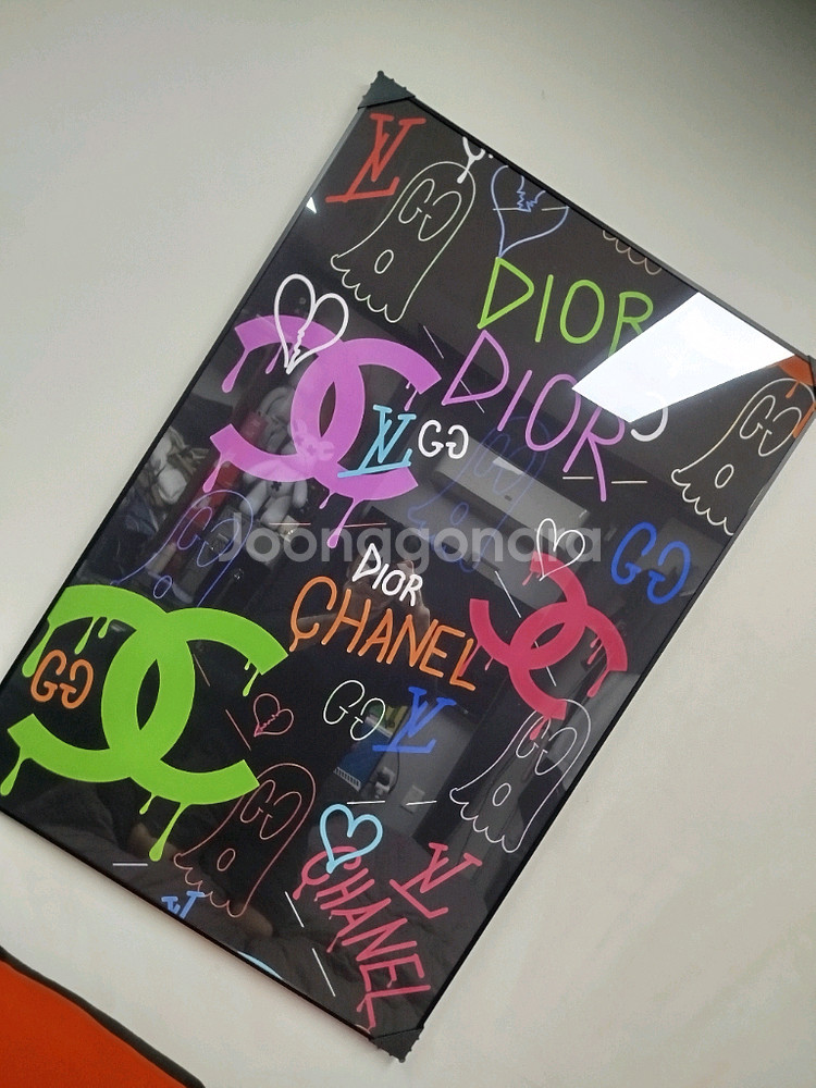 샤넬 꽃 로고 대형 그림 액자 팝아트 인테리어소품 인테리어액자 명품그림 명품액자--8