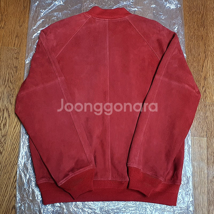 [L] 블랙아웃 고트 스웨이드 블루종 레드 L사이즈 새제품 팝니다. 블라인드파일즈 뤡코즈--2