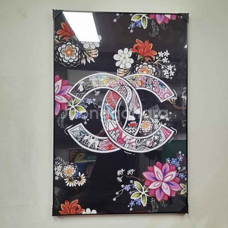샤넬 꽃 로고 대형 그림 액자 팝아트 인테리어소품 인테리어액자 명품그림 명품액자--0