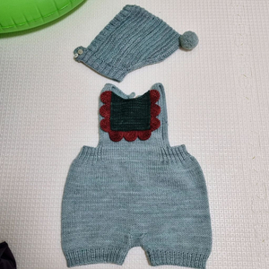 아기 니트 바지 모자 세트