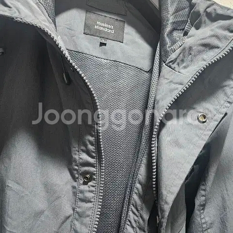 L) 무신사스탠다드 시티레저 CN 후디드 윈드브레이커 블루그레이--5