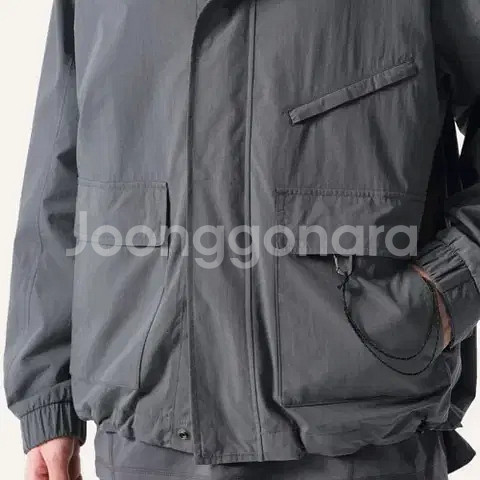 L) 무신사스탠다드 시티레저 CN 후디드 윈드브레이커 블루그레이--8