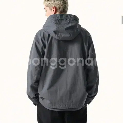 L) 무신사스탠다드 시티레저 CN 후디드 윈드브레이커 블루그레이--7