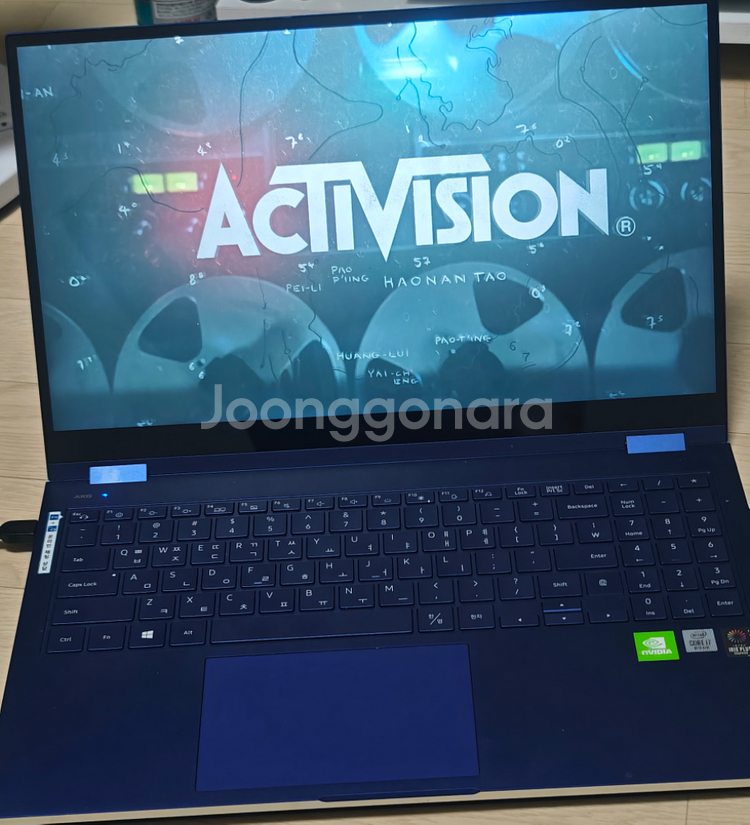 (부품용)15.6인치게이밍삼성 갤럭시북 플렉스 NT950QCG(액정불량화소있음)팝니다--3