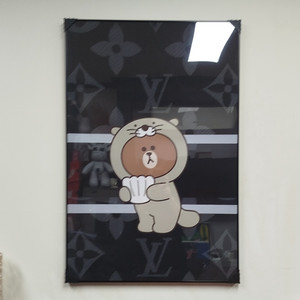루이비통 곰 캐릭터 로고 대형 그림 액자 팝아트 인테리어소품 인테리어액자 명품그림 명품액자