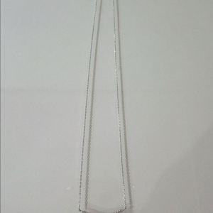 18k 화이트골드 체인 목걸이
