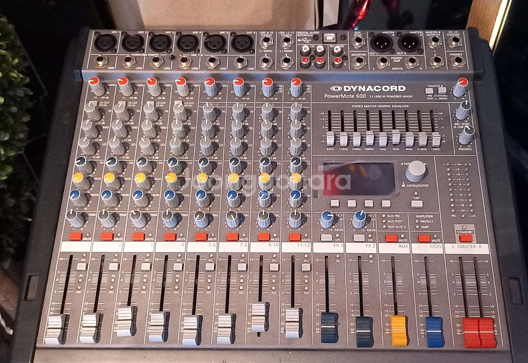 다이나코드 파워메이트 600-3-MIG, 2KW 파워앰프 장착, 오디오 인터페이스 파워드 믹서--0