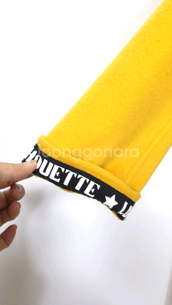 럭키슈에뜨 머스터드 더블 브레스트 롱코트 38 사이즈--5