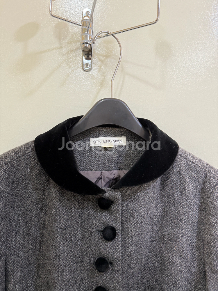 손정완 그레이 트위드 자켓 정품--1