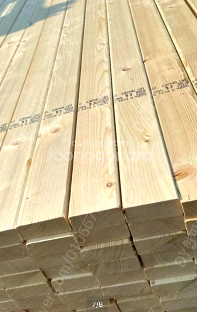 투바이, 원바이 구조목 판재 레드파인 팝니다--6