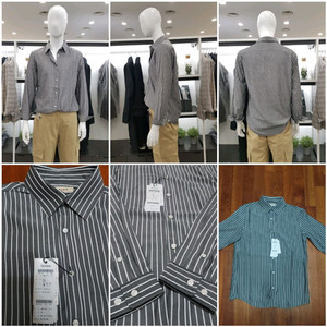 (새옷)남녀공용 긴팔 스트라이프셔츠 줄무늬 남방 팝니다