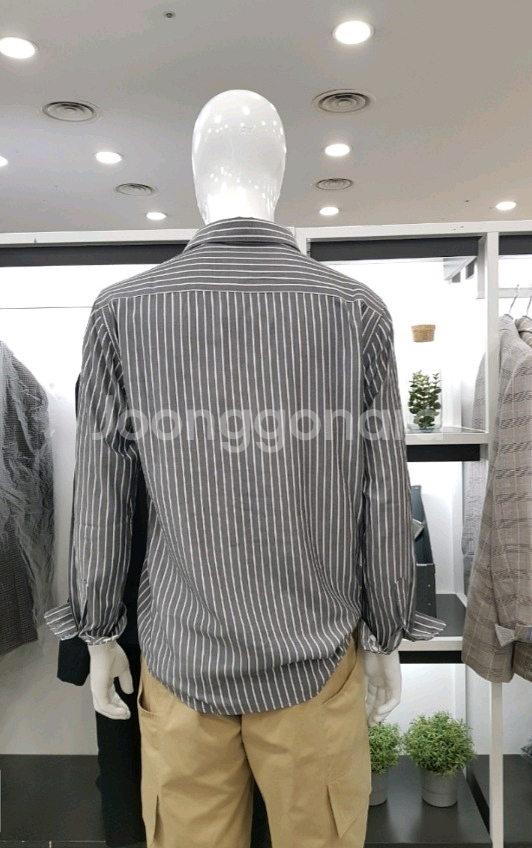 (새옷)남녀공용 긴팔 스트라이프셔츠 줄무늬 남방 팝니다--2