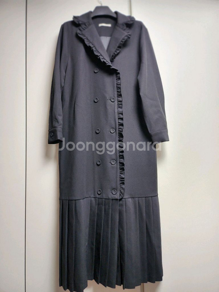 블룸 프릴카라 롱 플리츠 원피스--0