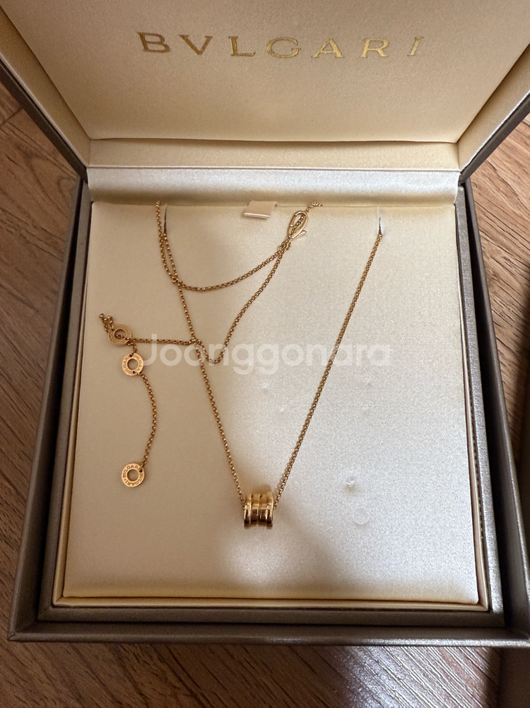 불가리 비제로원 로즈골드 미니 목걸이--0